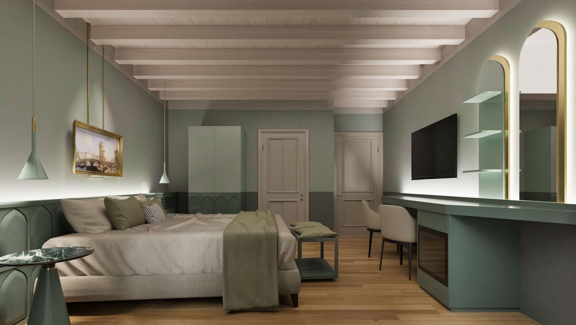 Relais Balcone Di Giulietta Ξενοδοχείο Βερόνα Εξωτερικό φωτογραφία 3D rendering of a bedroom
